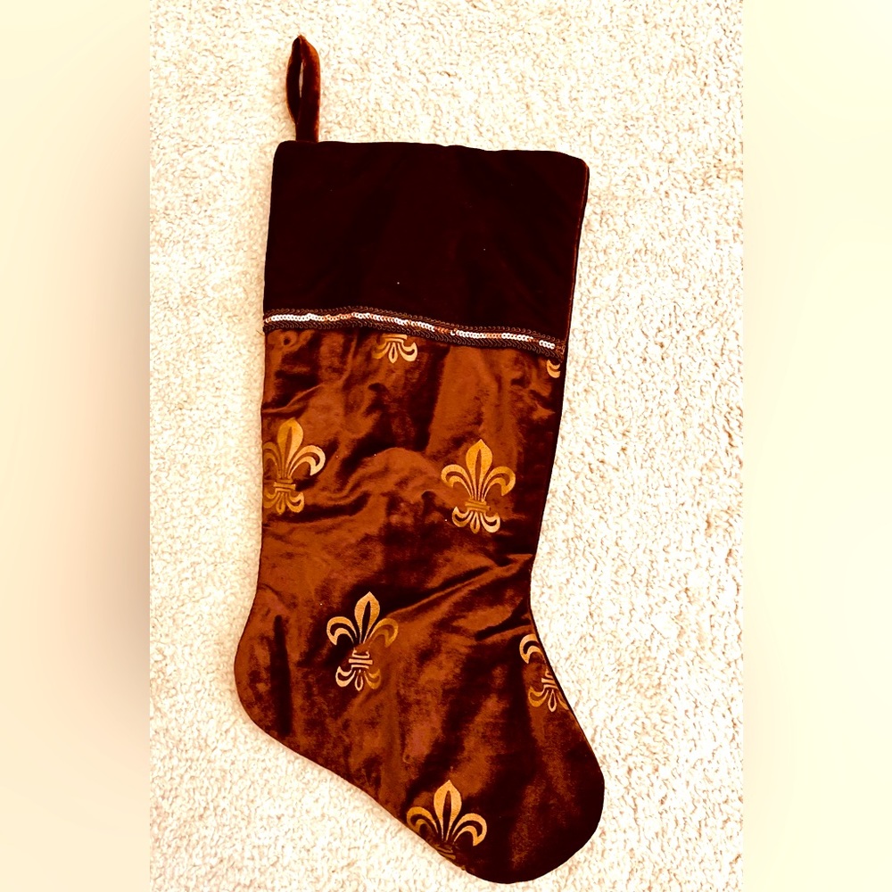 Fleur De Lis Christmas stocking